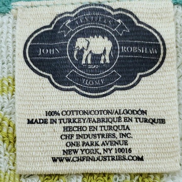 John Robshaw Petra Three-Yarn Dyed Jacquard Fringe 3 Piece Towel Set - New - Picture 11 of 16